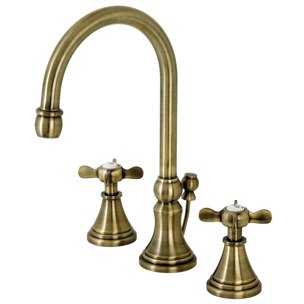 Essex Widespread Bathroom Faucet in Antique Brass