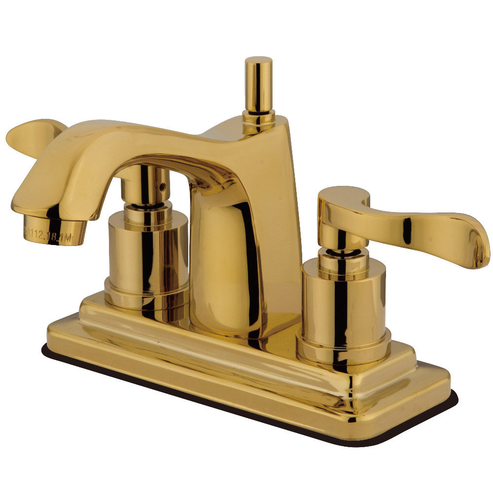 4 Inch Centerset Bathroom Faucet in Polished Brass