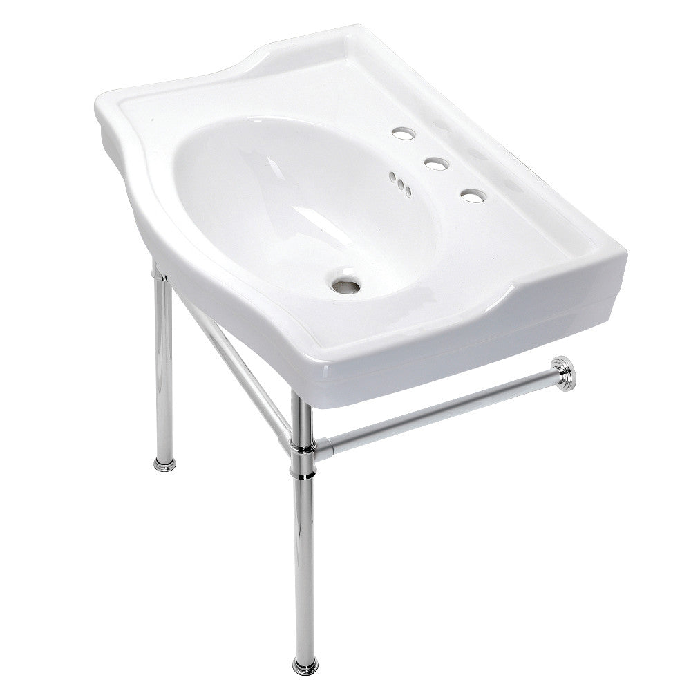 Victorian 29.94 Inch Console Sink in White