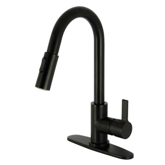 Continental Pull-Down Kitchen Faucet in Matte Black