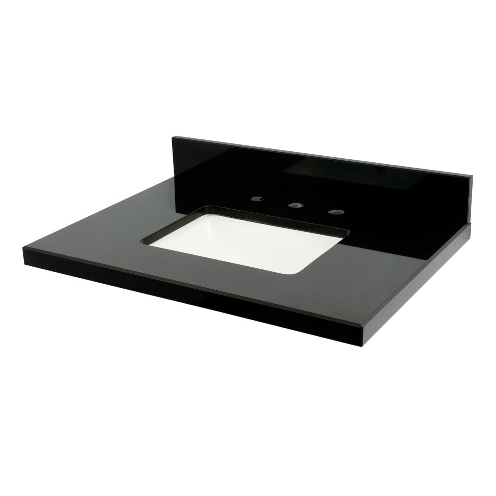Templeton 30 Inch Vanity Sink Top in Black