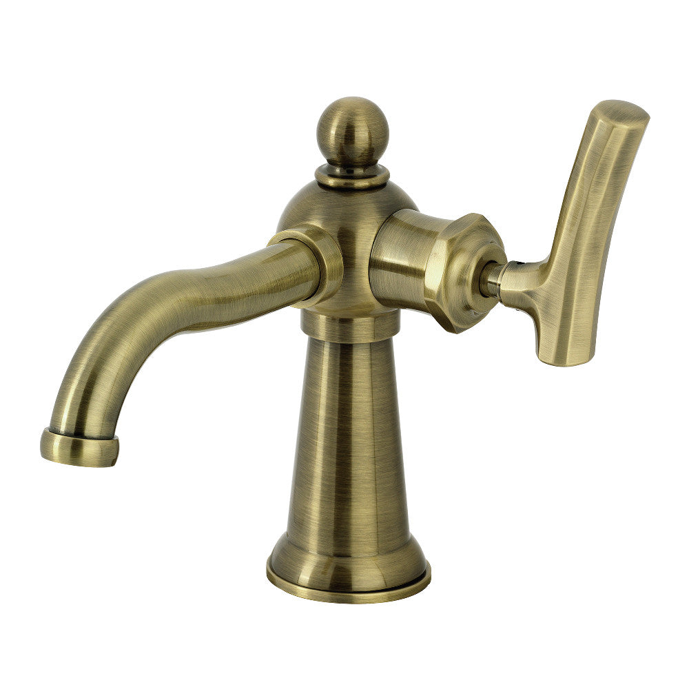 Hallerbos Single-Hole Bathroom Faucet in Antique Brass