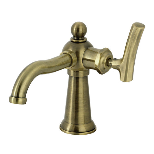 Hallerbos Single-Hole Bathroom Faucet in Antique Brass