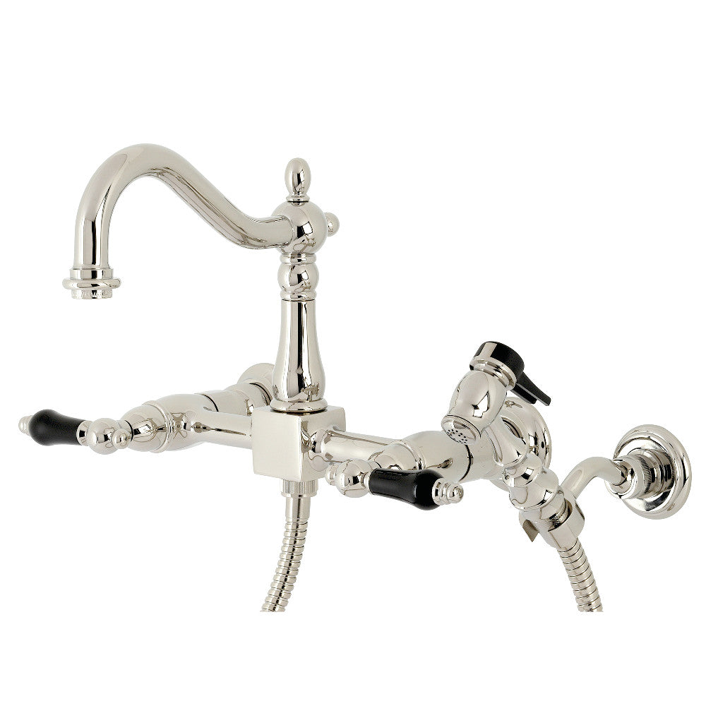 Duchess Wall Mount Kitchen Faucet in Polished Nickel