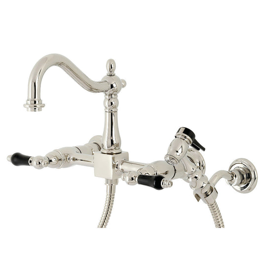 Duchess Wall Mount Kitchen Faucet in Polished Nickel