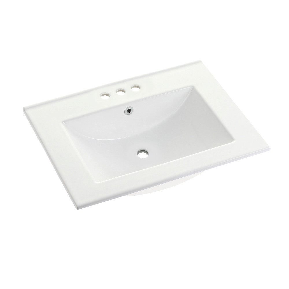Ultra Modern 24 Inch Vanity Sink Top in White