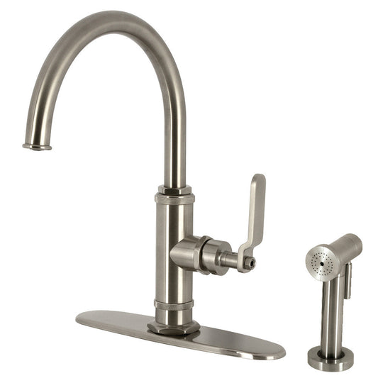 Whitaker One Handle Kitchen Faucet in Brushed Nickel