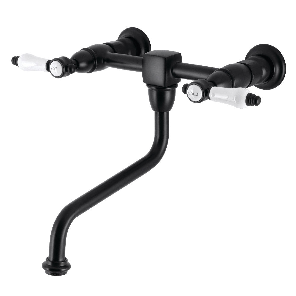 Bel-Air Wall-Mount Bathroom Faucet in Matte Black