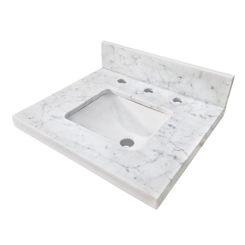 Fredrickson 19 Inch Vanity Sink Top in Carrara White