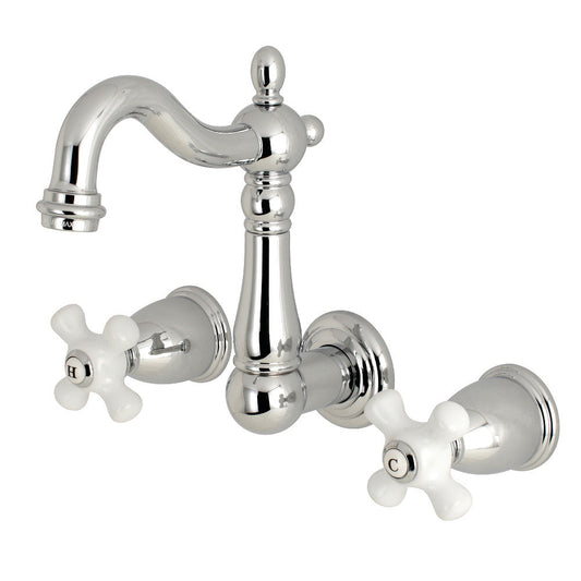 Heritage Wall-Mount Bathroom Faucet in Polished Chrome