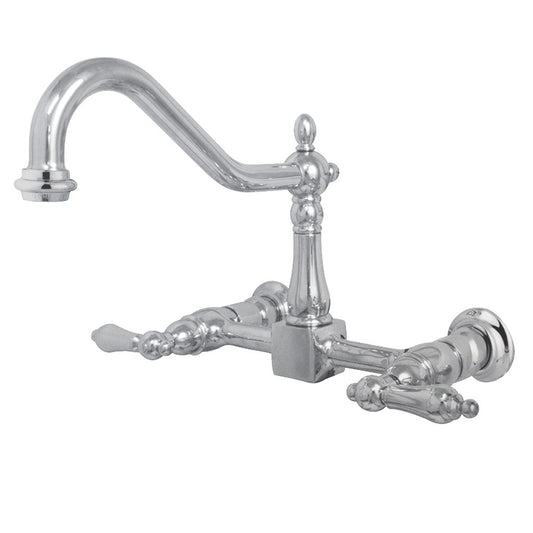 Heritage Wall Mount Kitchen Faucet in Polished Chrome