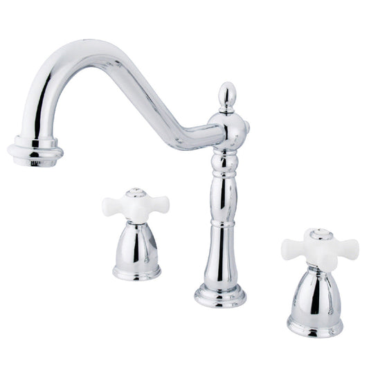 Heritage Widespread Kitchen Faucet in Polished Chrome