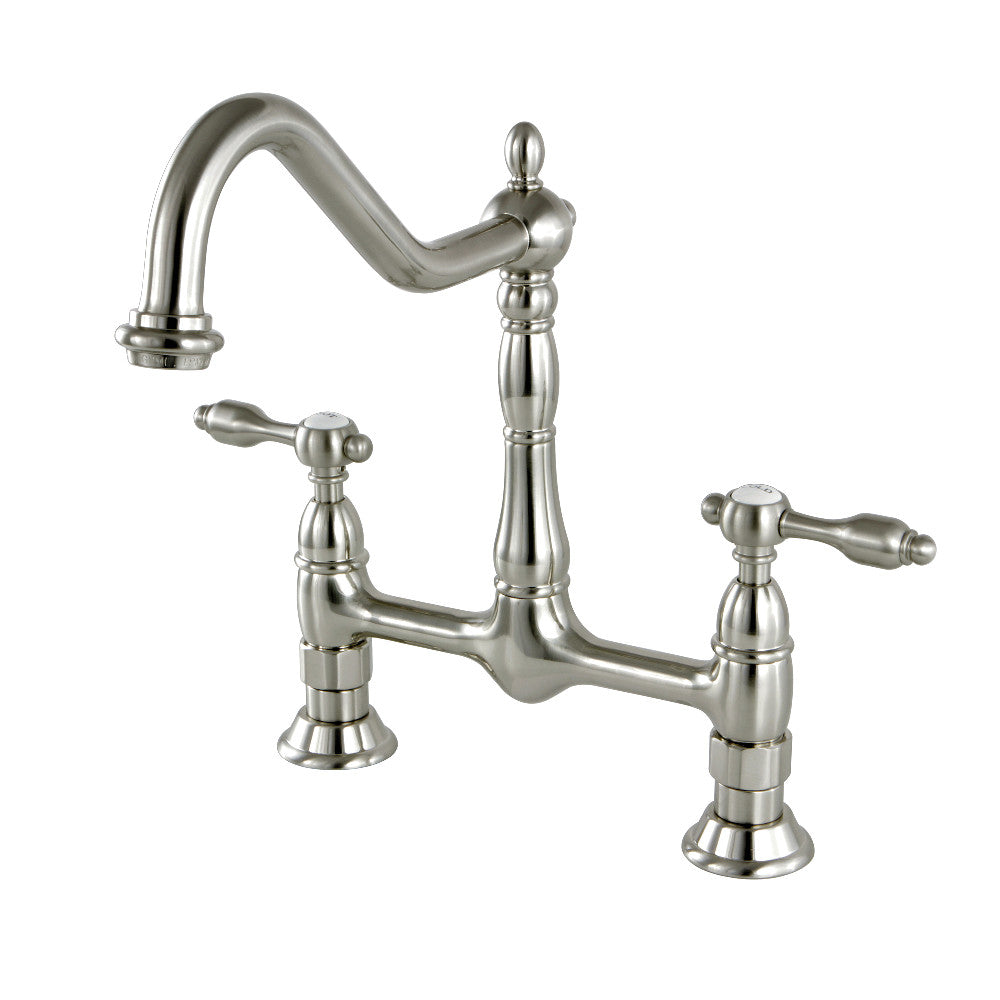 Tudor Bridge Kitchen Faucet in Brushed Nickel