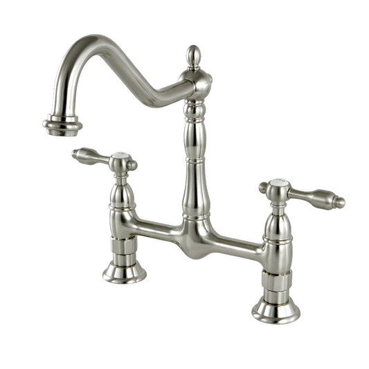 Tudor Bridge Kitchen Faucet in Brushed Nickel