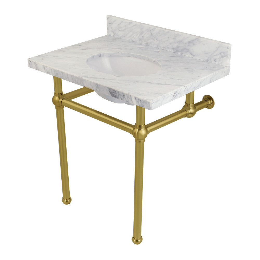 Templeton 30 Inch Console Sink in Carrara Marble