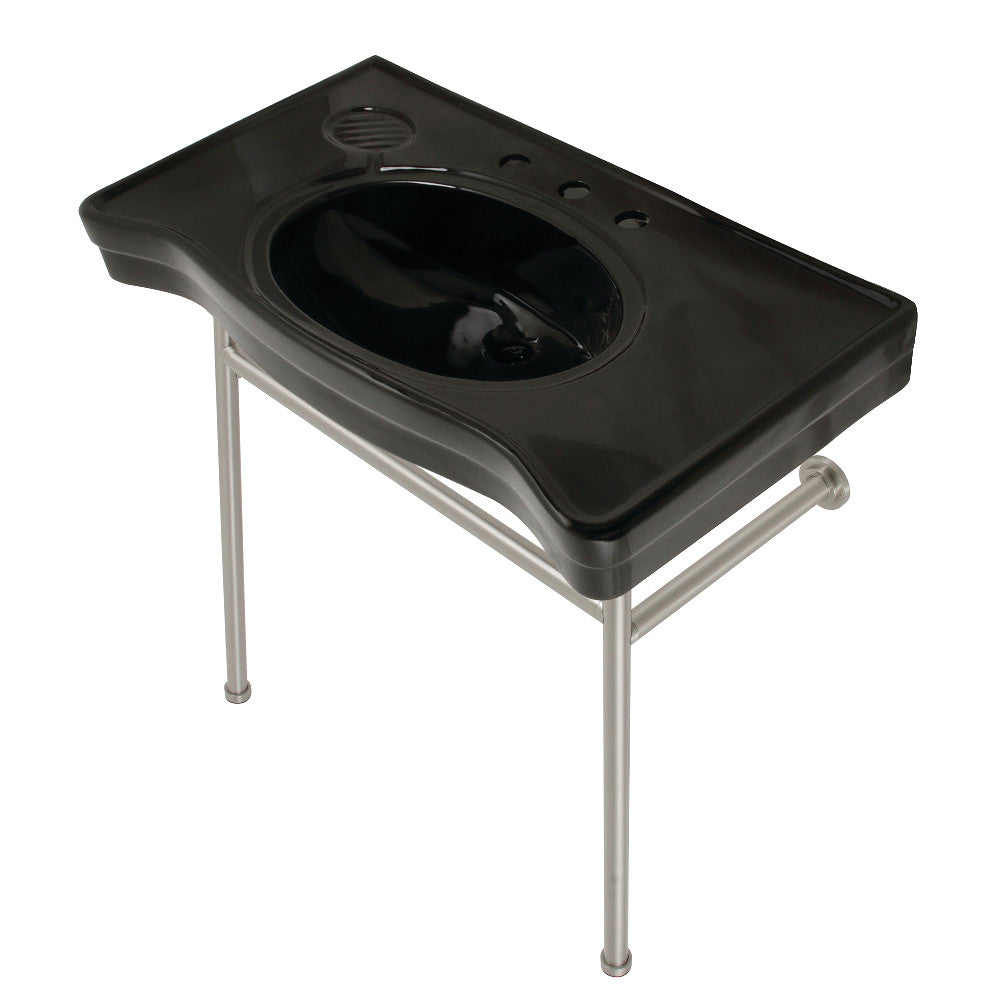 Bristol 35.81 Inch Console Sink in Brushed Nickel