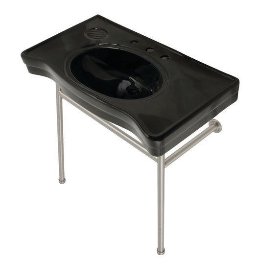 Bristol 35.81 Inch Console Sink in Brushed Nickel