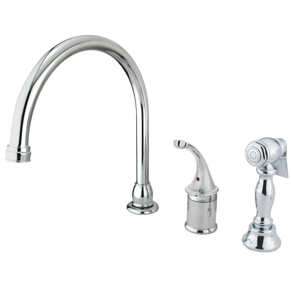 Georgian Widespread Kitchen Faucet in Polished Chrome