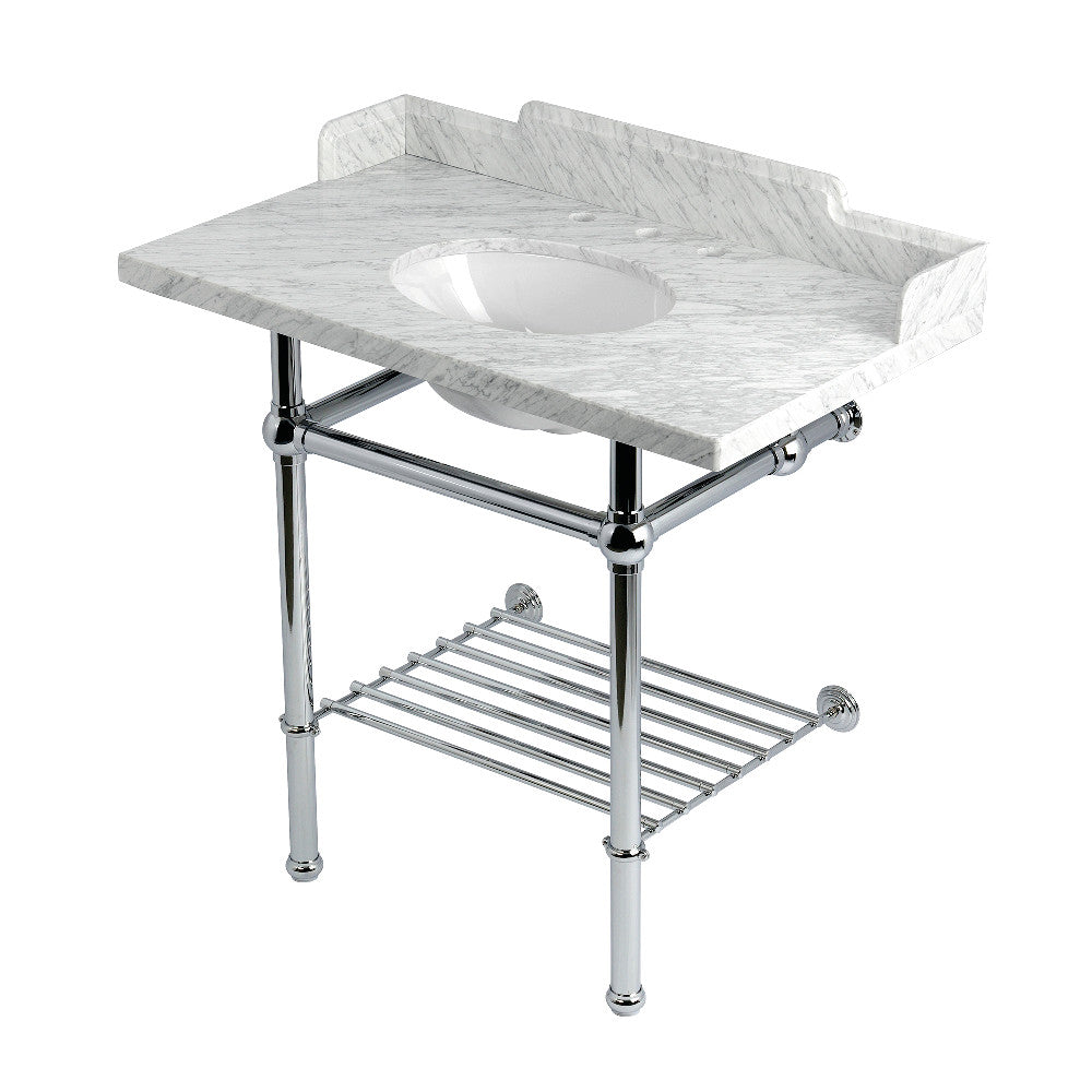 Pemberton 36 Inch Console Sink in Carrara Marble