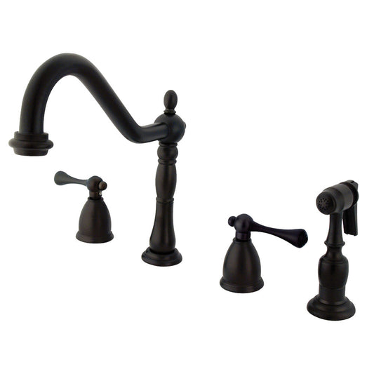 Heritage Widespread Kitchen Faucet in Oil Rubbed Bronze