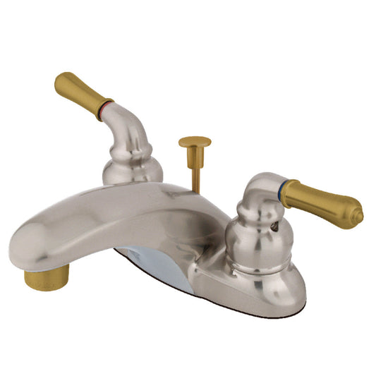 Magellan 4 Inch Centerset Bathroom Faucet in Brushed Nickel/Polished Brass