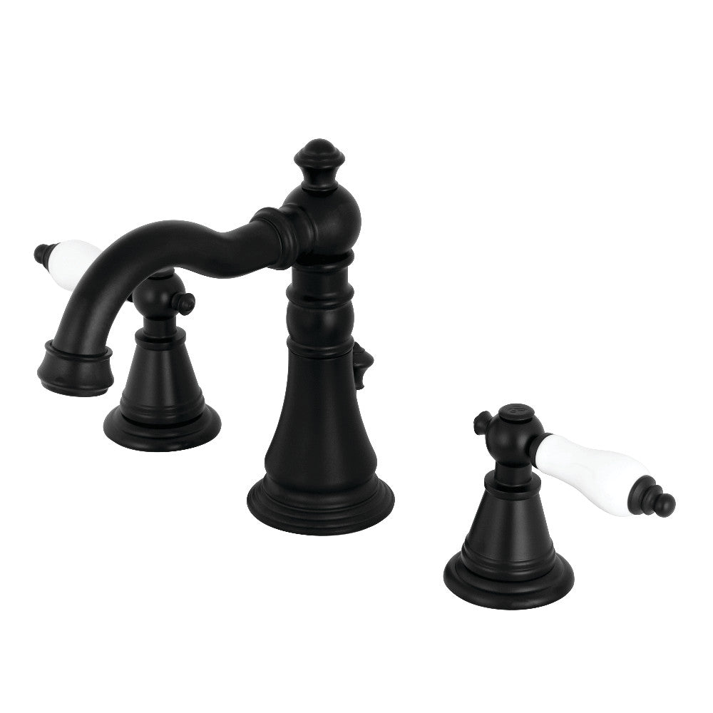 English Classic Widespread Bathroom Faucet in Matte Black