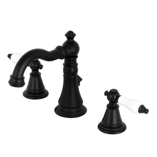 English Classic Widespread Bathroom Faucet in Matte Black
