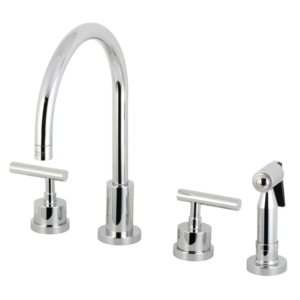 Manhattan Widespread Kitchen Faucet in Polished Chrome