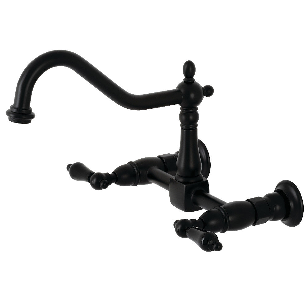 Duchess Wall Mount Kitchen Faucet in Matte Black