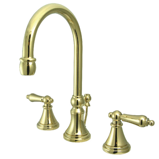 Governor Widespread Bathroom Faucet in Polished Brass