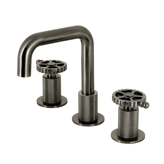 Fuller Widespread Bathroom Faucet in Black Stainless