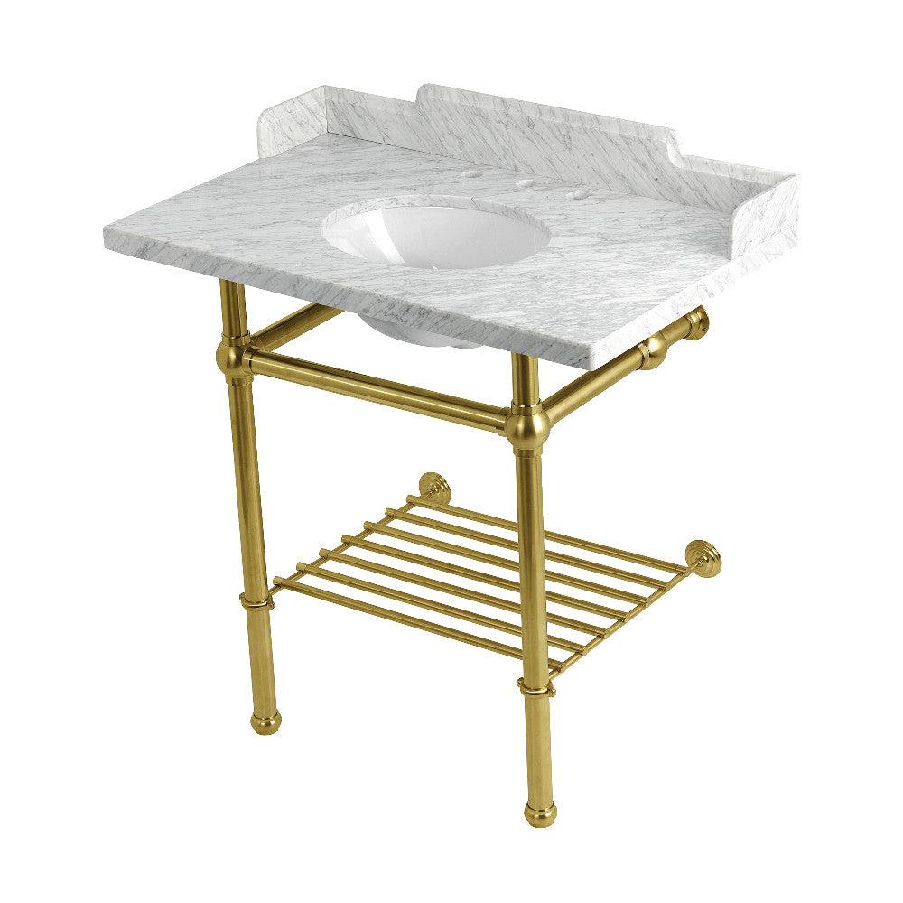 Pemberton 36 Inch Console Sink in Carrara Marble