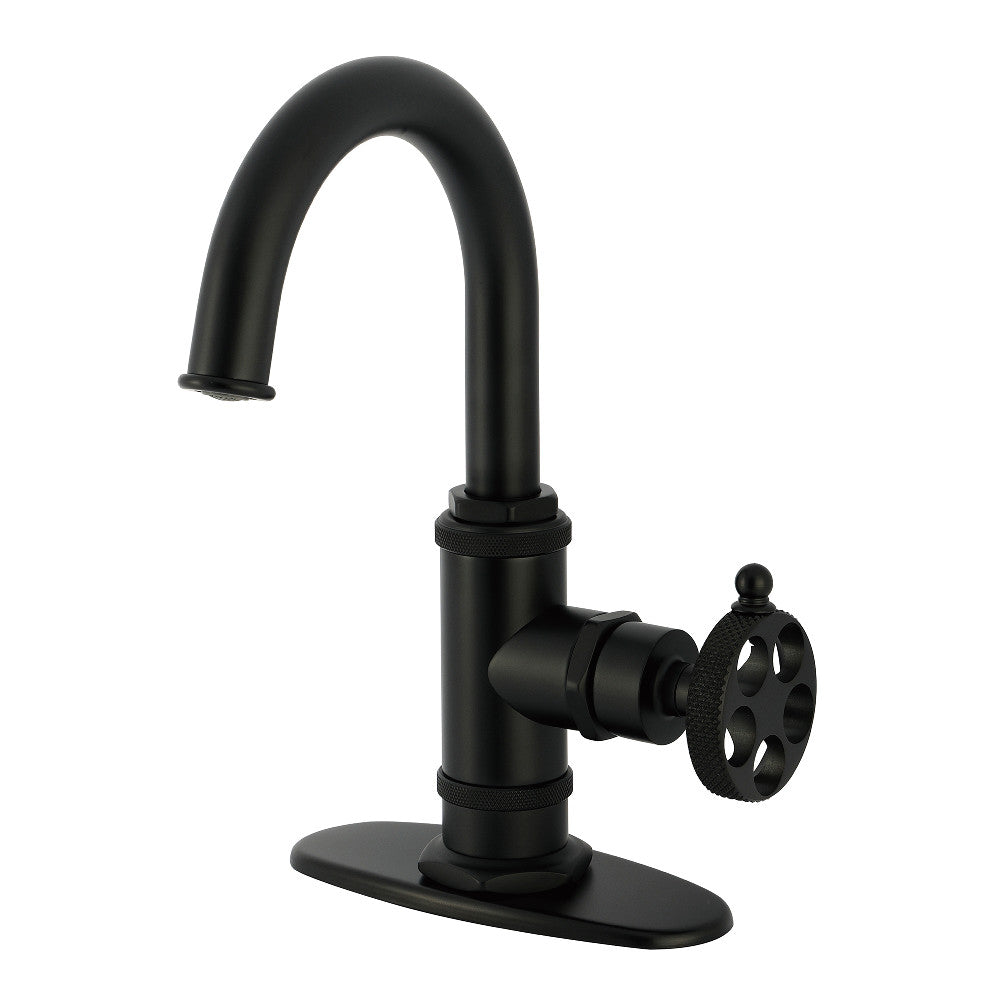 Webb Single-Hole Bathroom Faucet in Matte Black