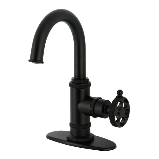 Webb Single-Hole Bathroom Faucet in Matte Black