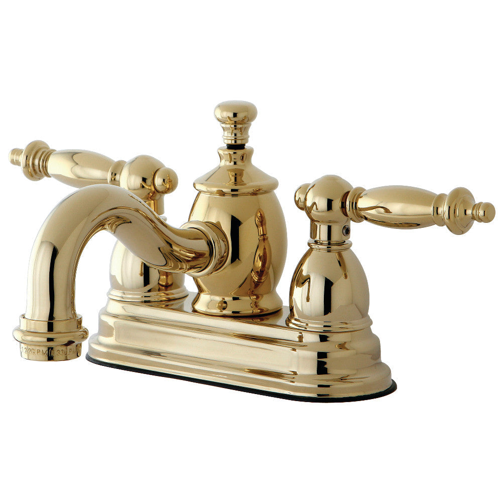Templeton 4 Inch Centerset Bathroom Faucet in Polished Brass
