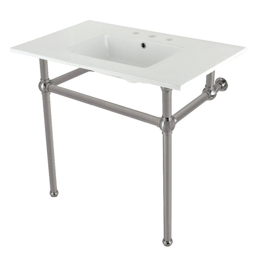 Templeton 37.38 Inch Console Sink in White