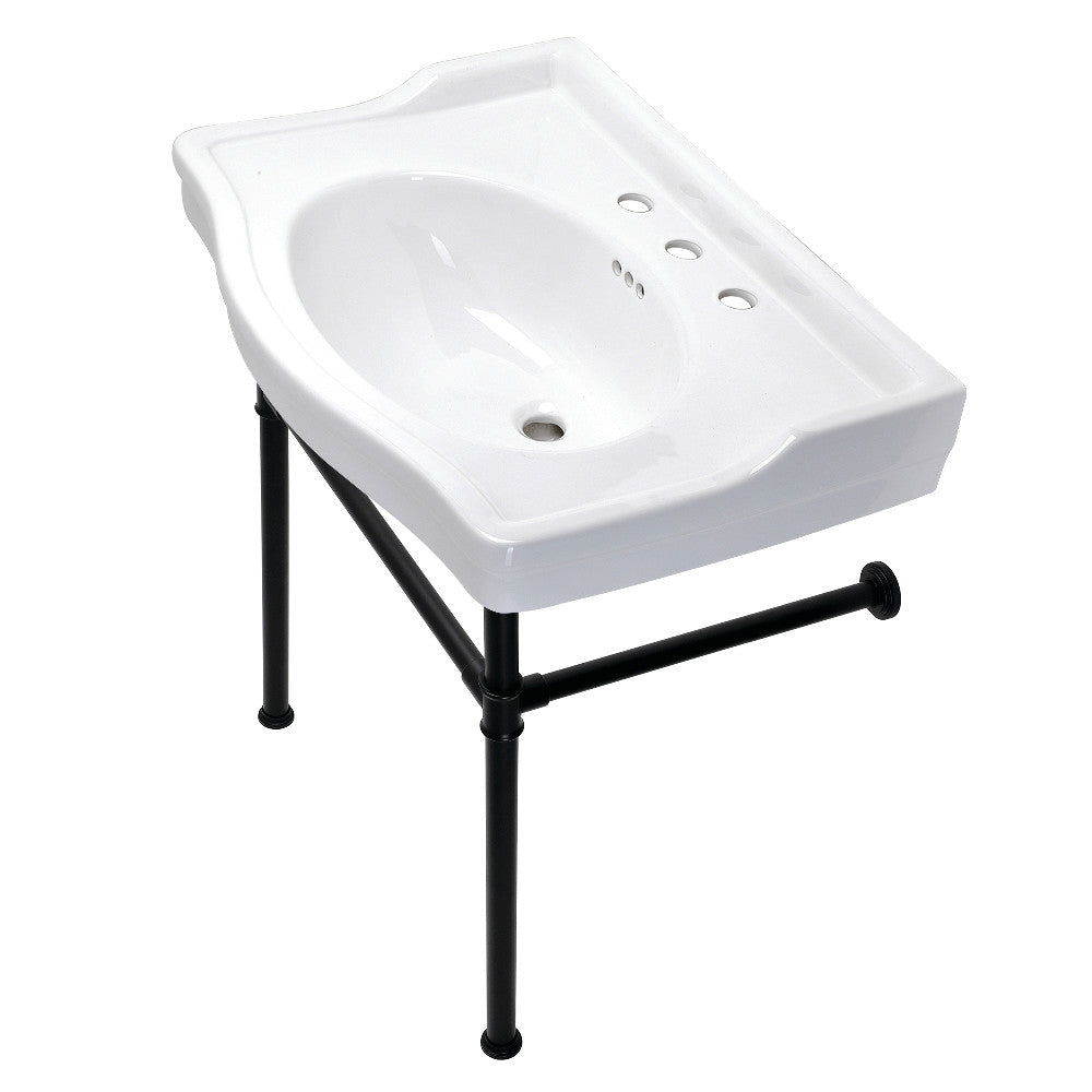 Victorian 29.94 Inch Console Sink in White