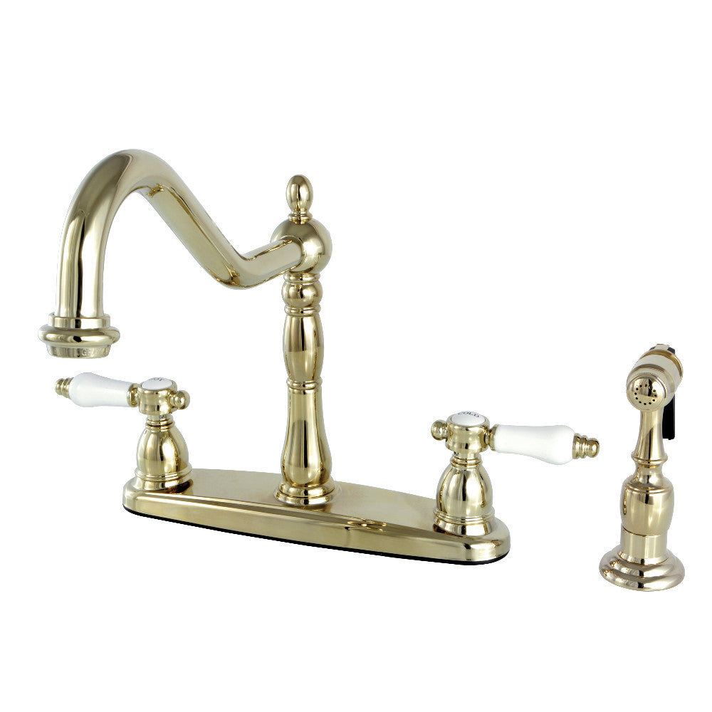 Bel-Air Centerset Kitchen Faucet in Polished Brass