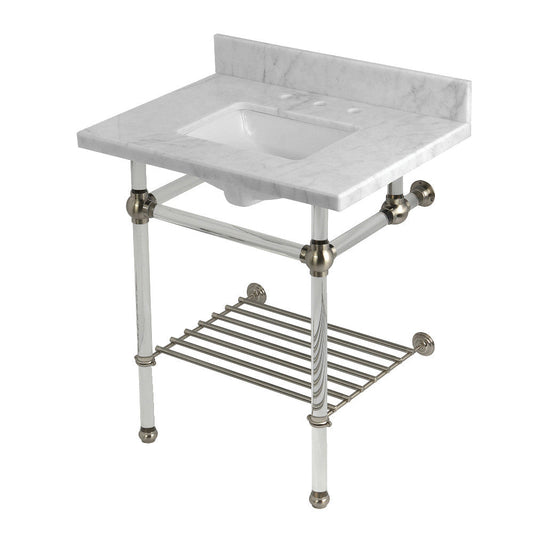 Templeton 30 Inch Console Sink in Carrara Marble