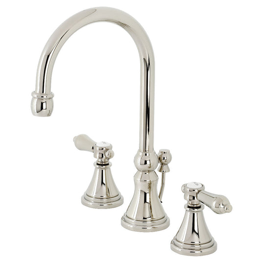 Heirloom Widespread Bathroom Faucet in Polished Nickel