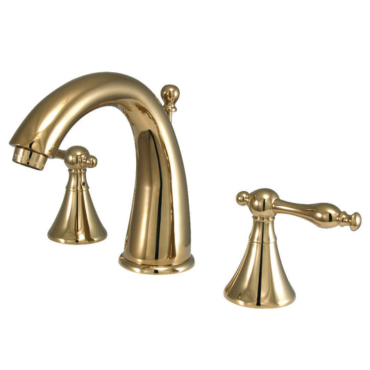 Naples Widespread Bathroom Faucet in Polished Brass