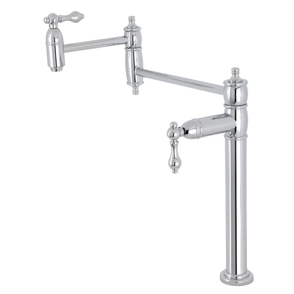 Restoration Pot Filler Faucet in Polished Chrome
