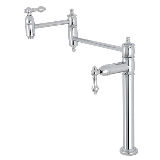 Restoration Pot Filler Faucet in Polished Chrome
