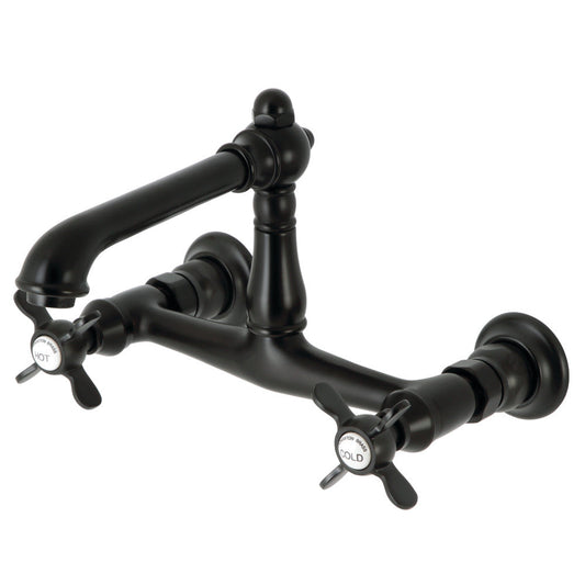 Essex Wall-Mount Bathroom Faucet in Matte Black