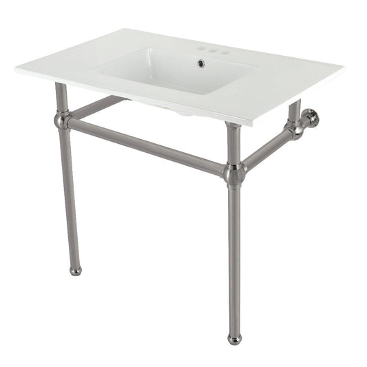 Templeton 37.38 Inch Console Sink in White