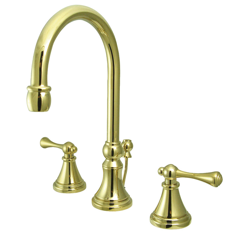 Governor Widespread Bathroom Faucet in Polished Brass