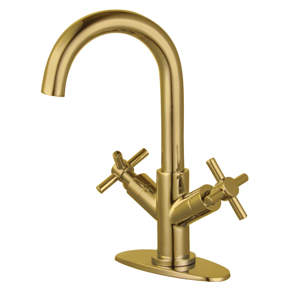Concord Single-Hole Bathroom Faucet in Brushed Brass