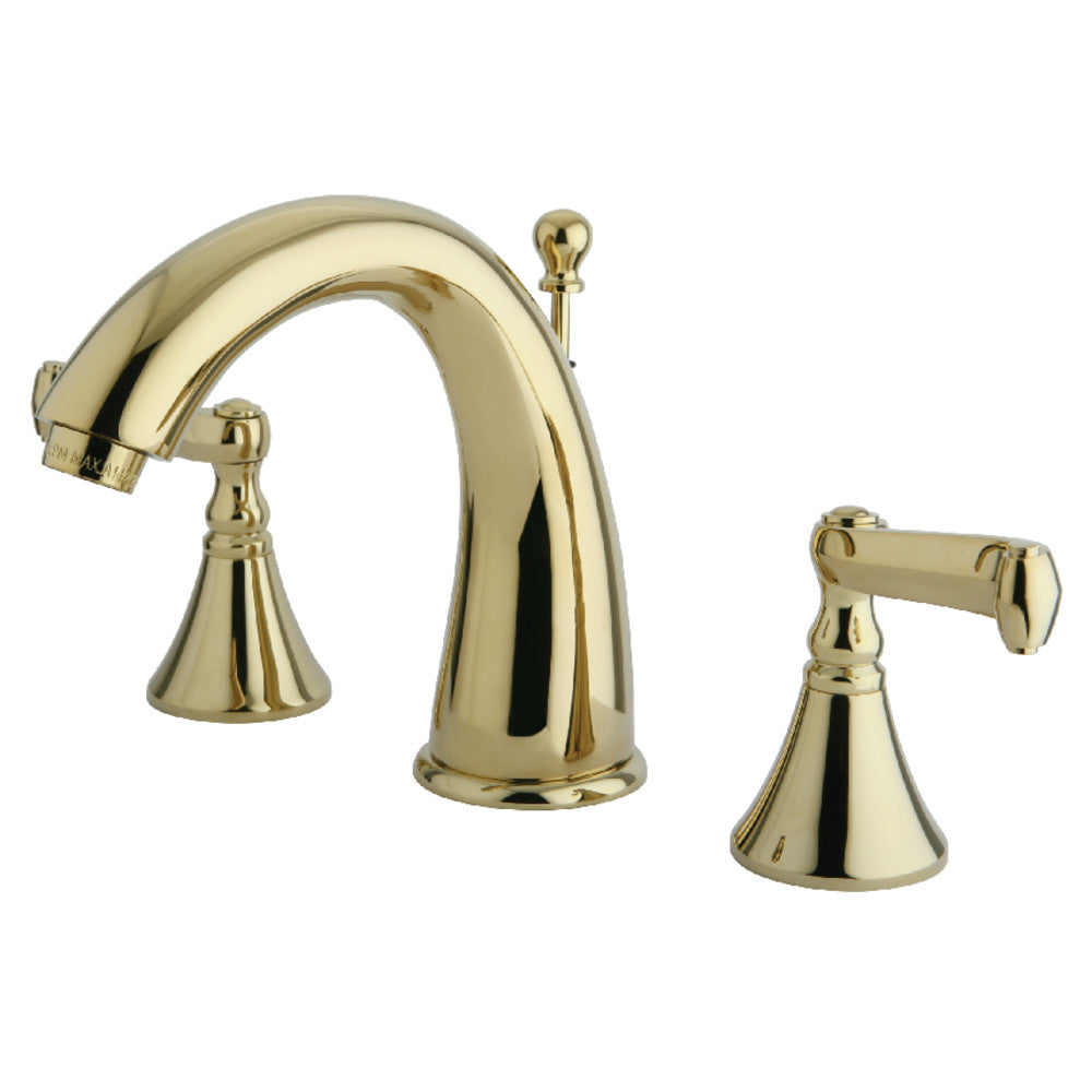 Royale Widespread Bathroom Faucet in Polished Brass