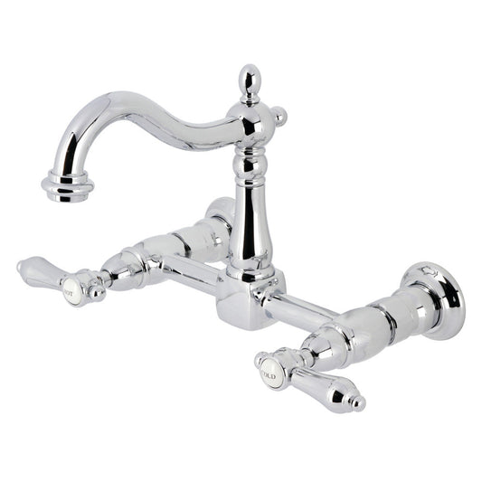 Heirloom Wall Mount Kitchen Faucet in Polished Chrome