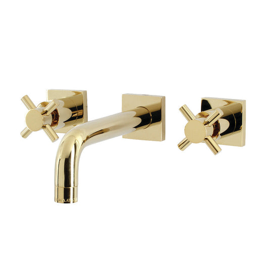 Concord Wall-Mount Bathroom Faucet in Polished Brass